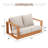 Outdoor Eucalyptus Loveseat With Cushions