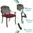 2 - Person Patio Dining Set with Round Table , Cushions Included-1949466299
