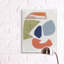 Collage de formes abstraites, vert, orange et bleu par un artiste inconnu - impression-12504876-12504879