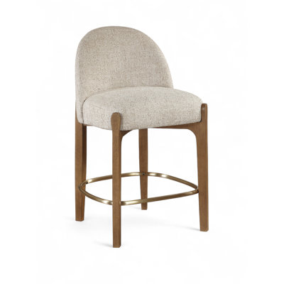 Tabouret de comptoir rembourré en tissu Maud