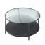 Ensemble de tables basses avec plateau en verre