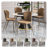 Steves Upholstered Dining Chair with Metal Iron Frame – Modern Curved Back Side Chair in Single or Set of 2-310722213-268773935