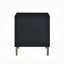 Ensemble de meubles de chambre à coucher glamour 1 pièce 1 table de chevet noire à 3 tiroirs