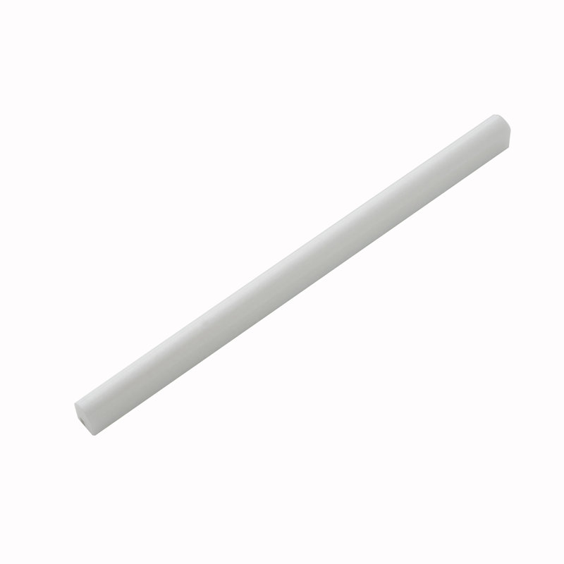 Grandis 12" x 0.6" Marble Pencil Liner Tile Trim, White