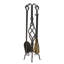 Ensemble d'outils de foyer en fer forgé 4 pièces Zhora
