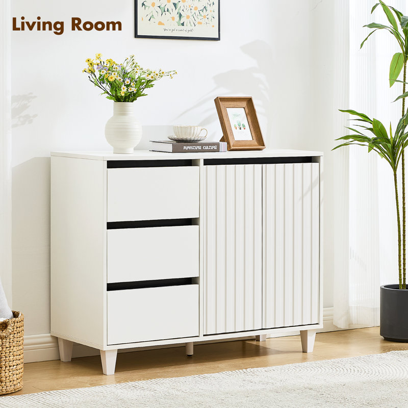 Rectangle Sideboard Accent Chest, White