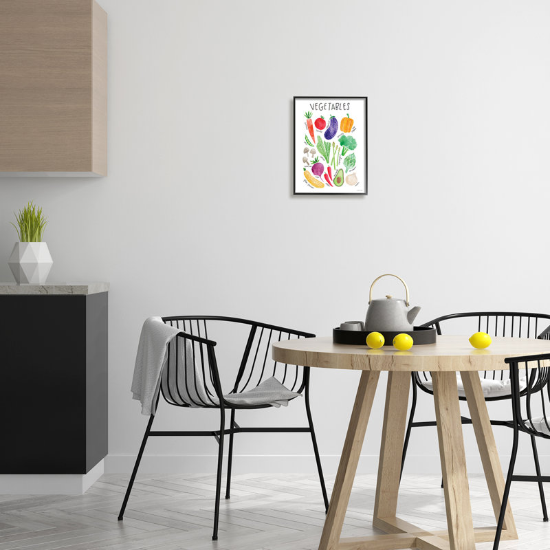 Plaque de cuisine variée, Giclée encadrée noir minuit, H 14 po x l 11 po x P 1,5 po