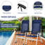 Chaise de patio 2 pièces avec appui-tête réglable