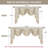 Damask Window Valance in Beige-93535640