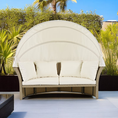 Cardoon 71.7'' Wicker Outdoor Patio Daybed