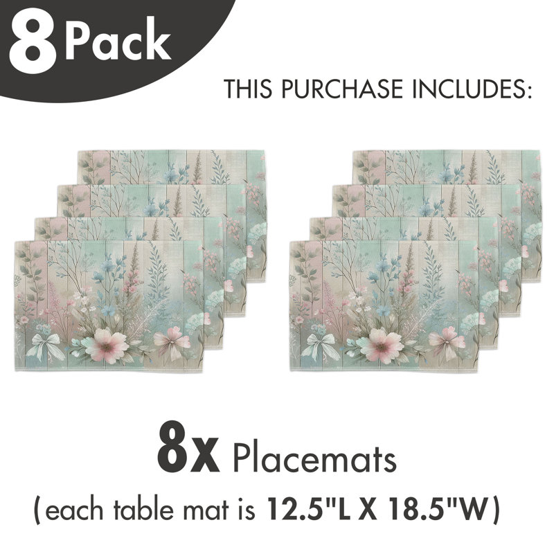 Ensemble de 8 napperons East Urban Home