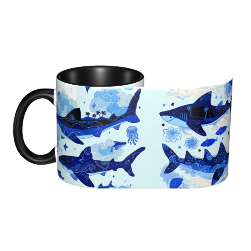 Shark Coffee Mug Novelty Tea Cup Ceramic Mugs 11oz Cute Coffee Cups