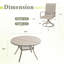 Ensemble repas pour 4 personnes avec chaises pivotantes 360 °-423631222