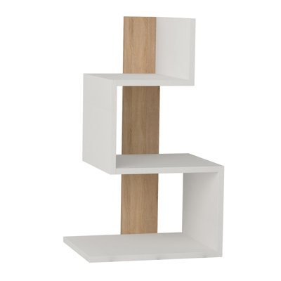 Coalport Floor Shelf End Table with Storage