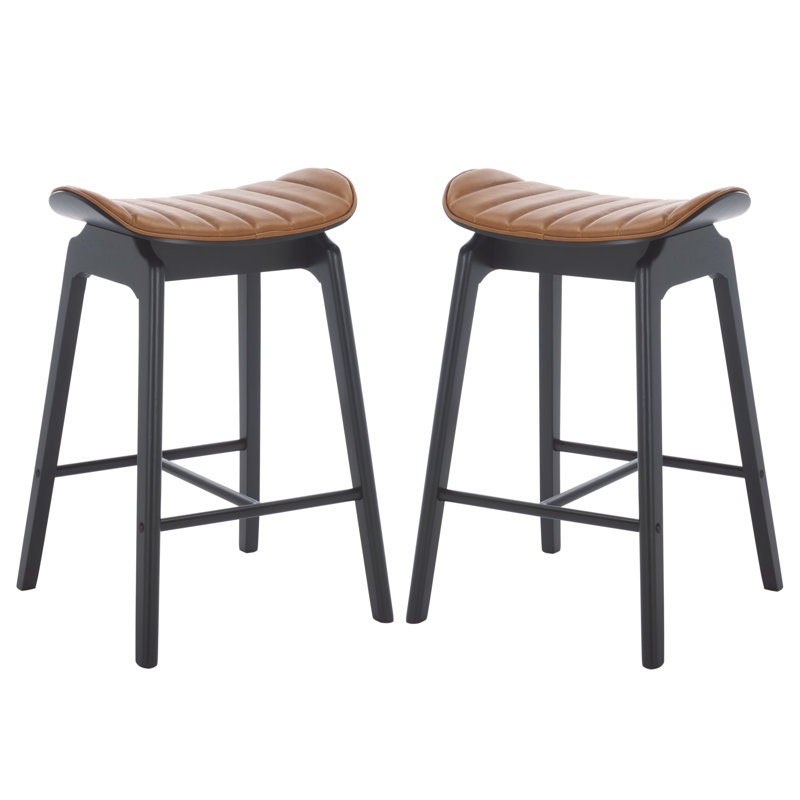 Elline Wood Counter Stool, Black