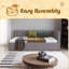 Lit de jour rembourré avec 2 tiroirs de rangement, structure de canapé-lit simple, aucun sommier nécessaire, tissu en lin-847285494
