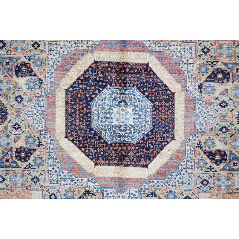 Tapis beige noué à la main de haute qualité