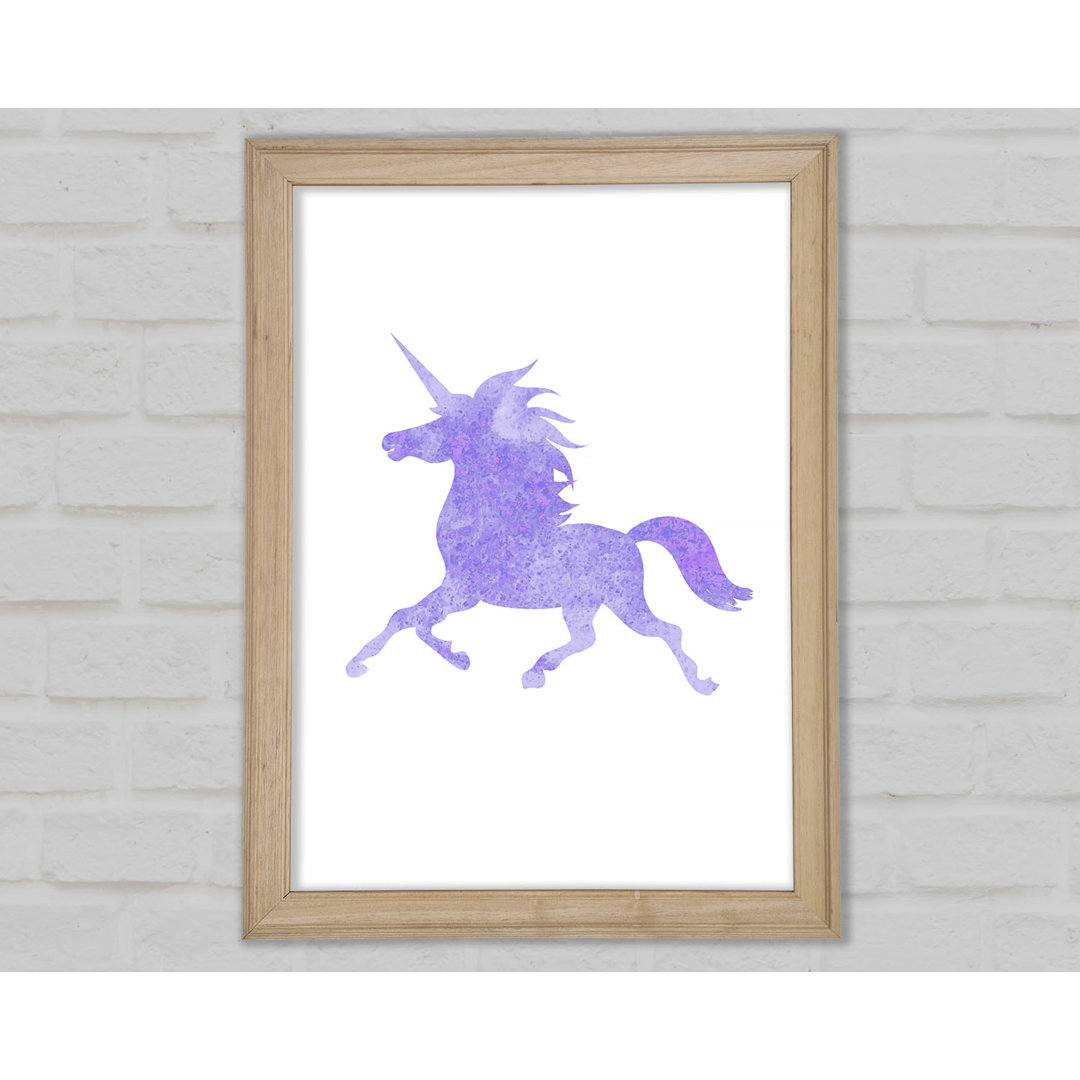 Gerahmtes Leinwandbild Purple Unicorn