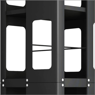 4-Tier All-Steel Rotating Bookshelf With 360° Wheels