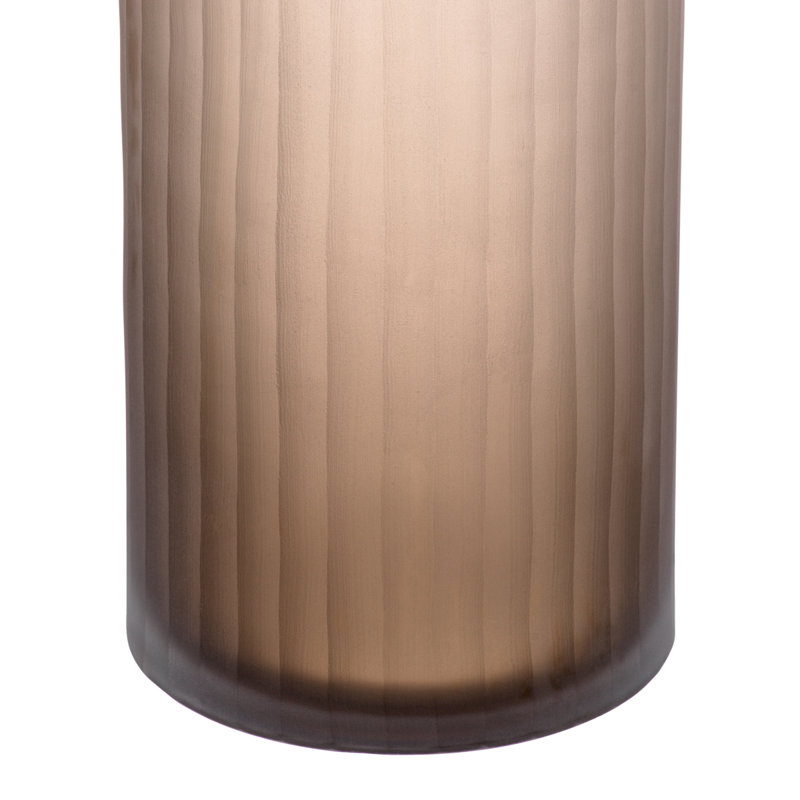 Haight Handmade Handblown Glass Table Vase, Frosted Brown, 28.54" H x 8.46" W x 8.46" D