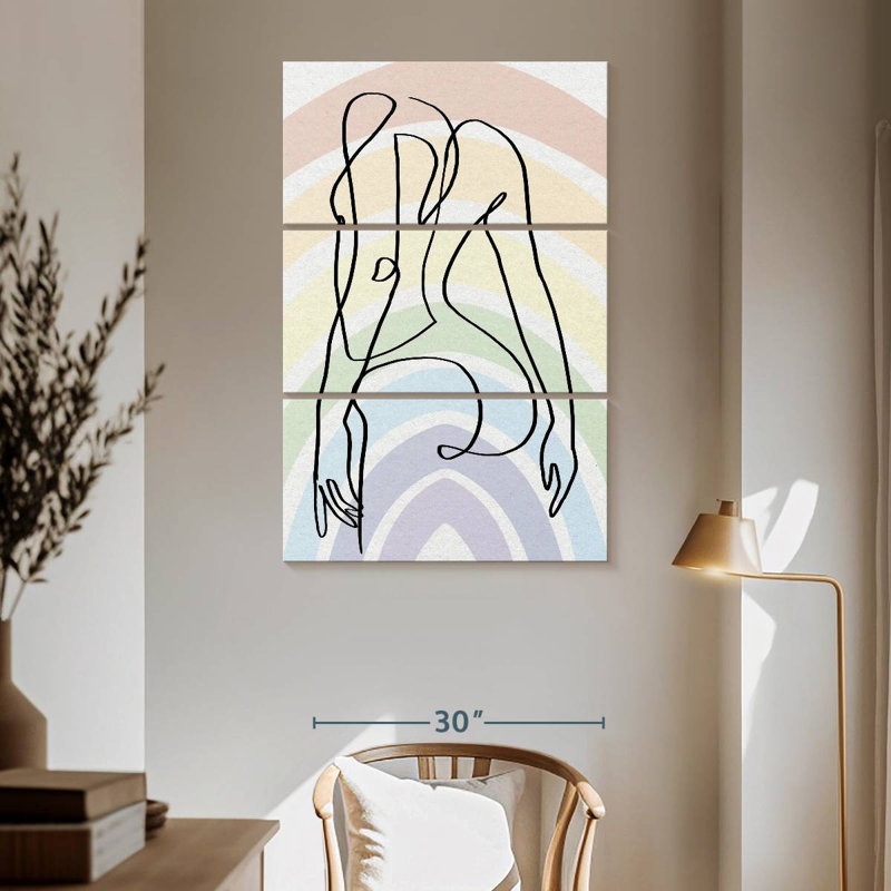 Khepri One Line Pride Curves, 65" H x 42" W