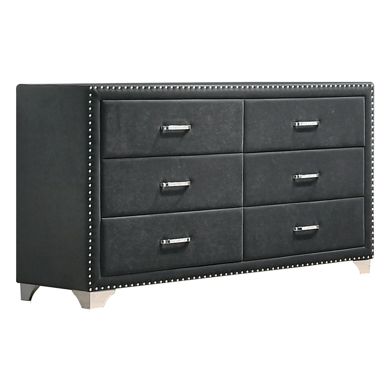 Commode 6 tiroirs Orton, Gris
