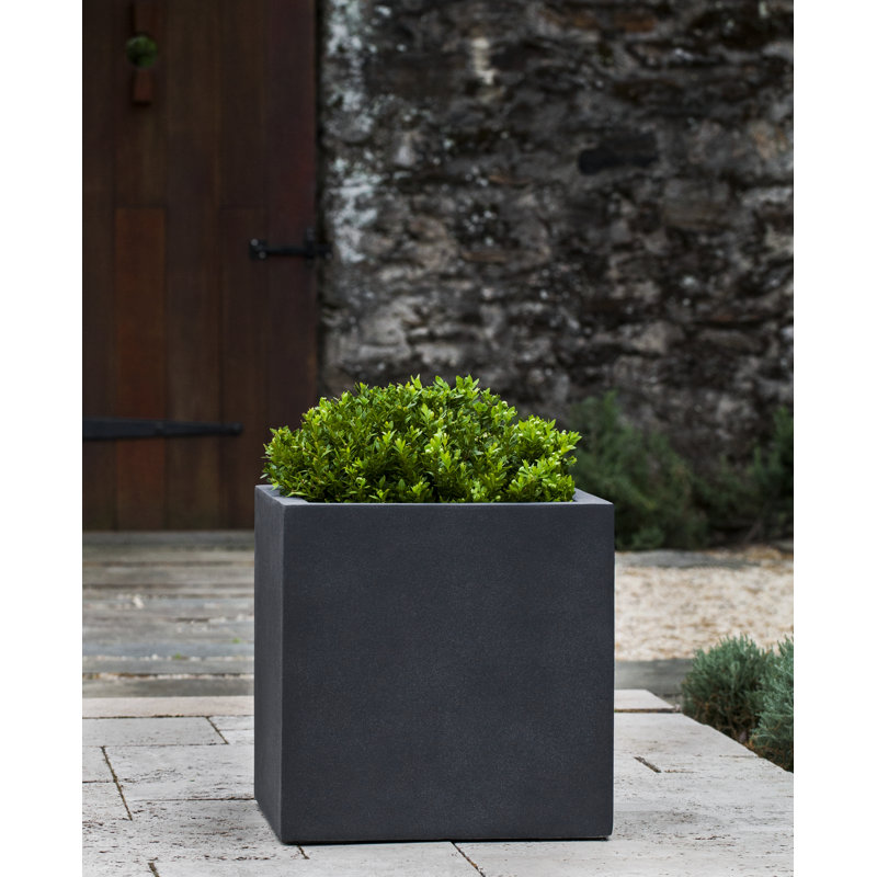 Farnley Planter Box, 23.5" H x 23.5" W x 23.5" D, Onyx Black Lite, 1