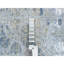 Tapis oriental gris et bleu en laine et en soie noué à la main 2 pi 8 po x 5 pi 10 po 295D8A33C04B4C75BDFAA4DB4E766E4F