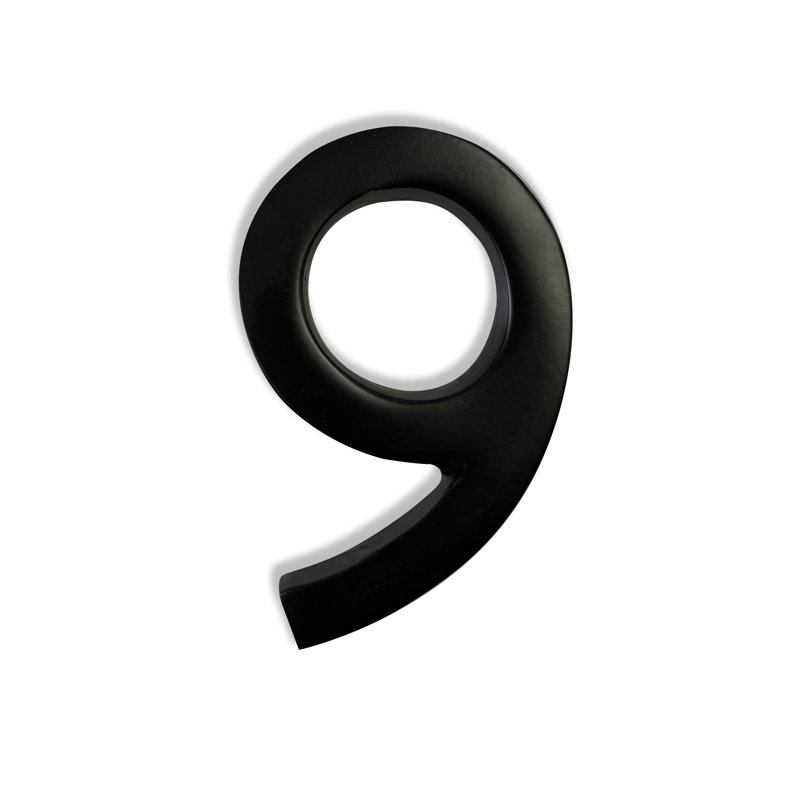 Numéro de maison en métal 4 po, 9
