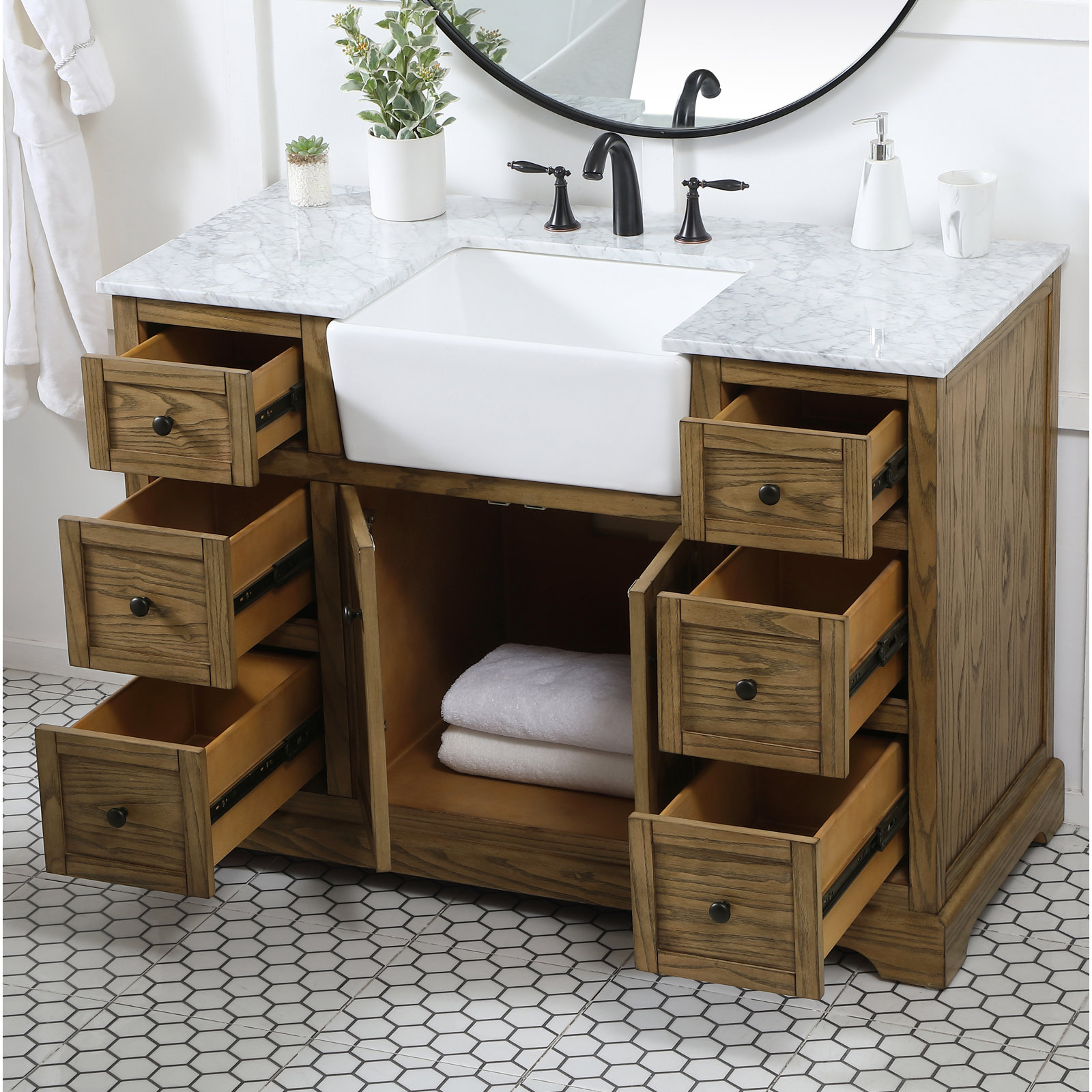 Pardue 48'' Single Bathroom Vanity, Driftwood