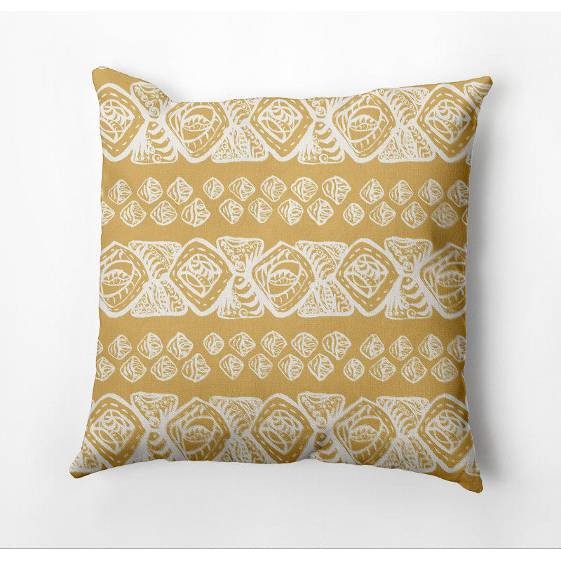 Housse et insert rectangulaires en coton, 26 po x 26 po, Moutarde