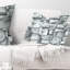 Blocs blancs abstraits - coussin imprimé abstrait