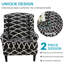 Housse de canapé pour tabouret 2 pièces à imprimé tigre - Housses pour fauteuil à oreilles, détachables et lavables-1676284470