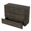 Lit escamotable pleine grandeur Farmhouse avec station de charge, lit plateforme pliable avec grand tiroir de rangement pour chambre d'amis, petite chambre, gris rustique (ancien SKU: N733S237853G)