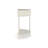 Artisan-Crafted Wave-Pattern Demi-Lune Console Table With Creamy White Finish,Unique Half Moon Design End Table With 2 Storage Drawers And Bottom Shelf For Living Room, Bedroom, Study, Hallway