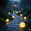 Natural Solar Powered Glass Flood Light Pack