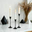 Ensemble de porte-chandelles élégants pour chandelles coniques, centre de table décoratif pour la salle à manger, le mariage, Noël et la pendaison de crémaillère-944530878-944530879