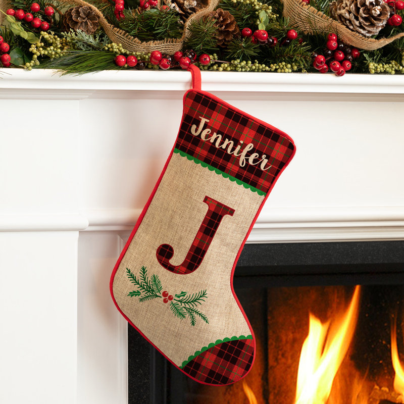 Chaussette de Noël en J personnalisée, Oui