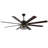 Clercq 72" Ceiling Fan with Lights Farmhouse Caged Ceiling Fan with Remote, Matte Black Reversible Extra Large Ceiling Fan-133350314