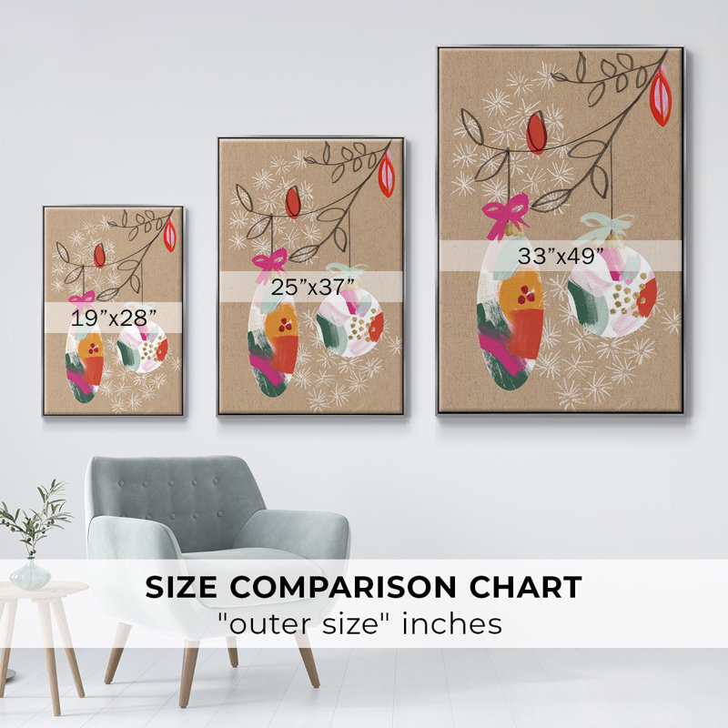 Crafty Christmas Collection B, Encadré gris, H 41 po x l 27 po x P 1,5 po