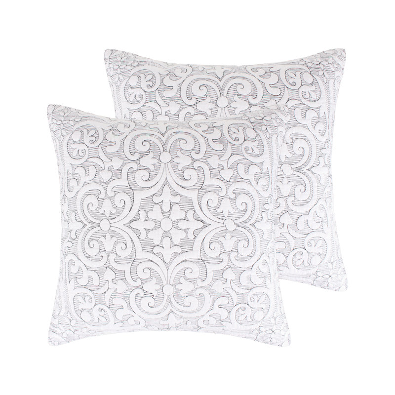 Sherbourne Black Stitch Sham 2pk, Euro