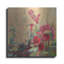 «Red Haven Hollyhocks» par Beth Forst, art mural en métal-377339114