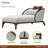 Houston Bouclé Chaise Lounger - Pebble/Walnut