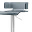 Tabouret réglable à finition grise et chrome Rania avec pivot-362503178-362503181