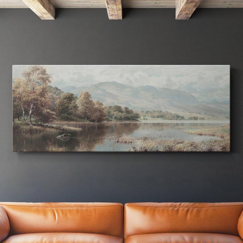 Série paysage - CCCLLXII - Toile tendue avec châssis - Prêt à être accroché, H 12 po x l 30 po