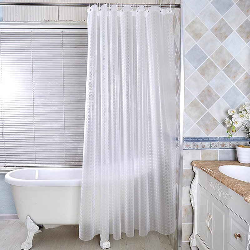 Shower Curtain With Hooks Included, 71"H x 86"W