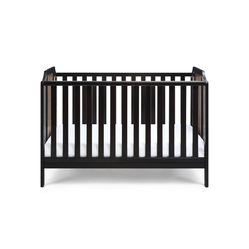 Brees Black and Walnut 3-in-1 Convertible Island Crib