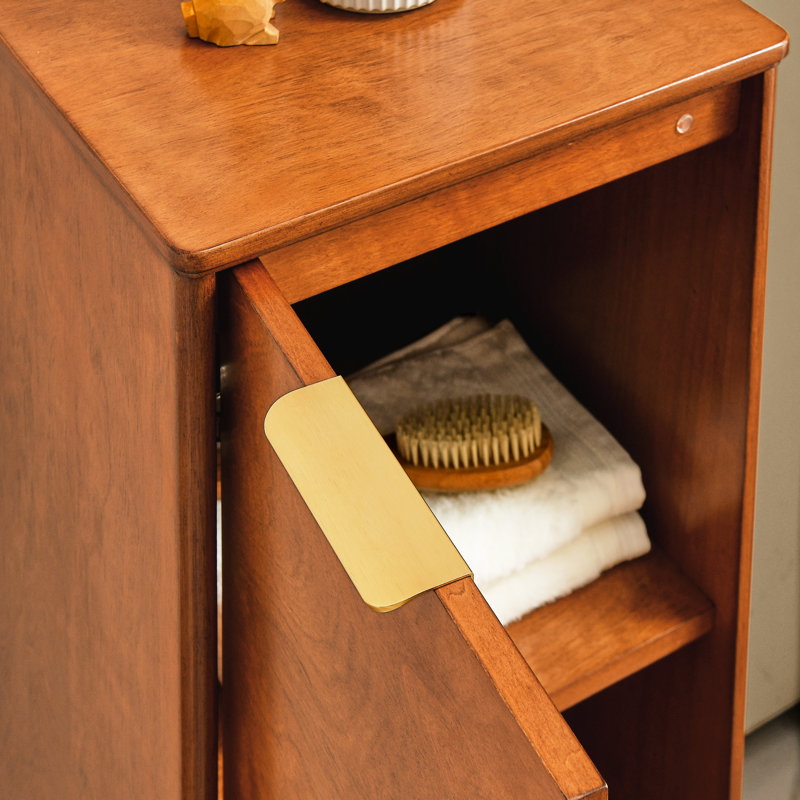Armoire à linge rétro pour salle de bain, stable et résistante, 14,5 po x 12,6 po x 35,7 po, garde-boue exquis de style antique - construction, odeur - intérieur, charnières à 180 °