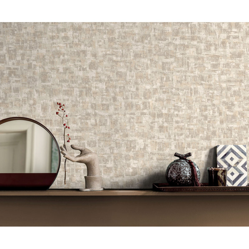 Papier peint texturé non tissé Dove Pi., Blanc / Gris