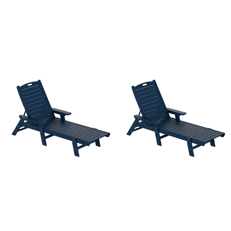 Chaise longue inclinable de 46,7 po Laguna, Bleu marine